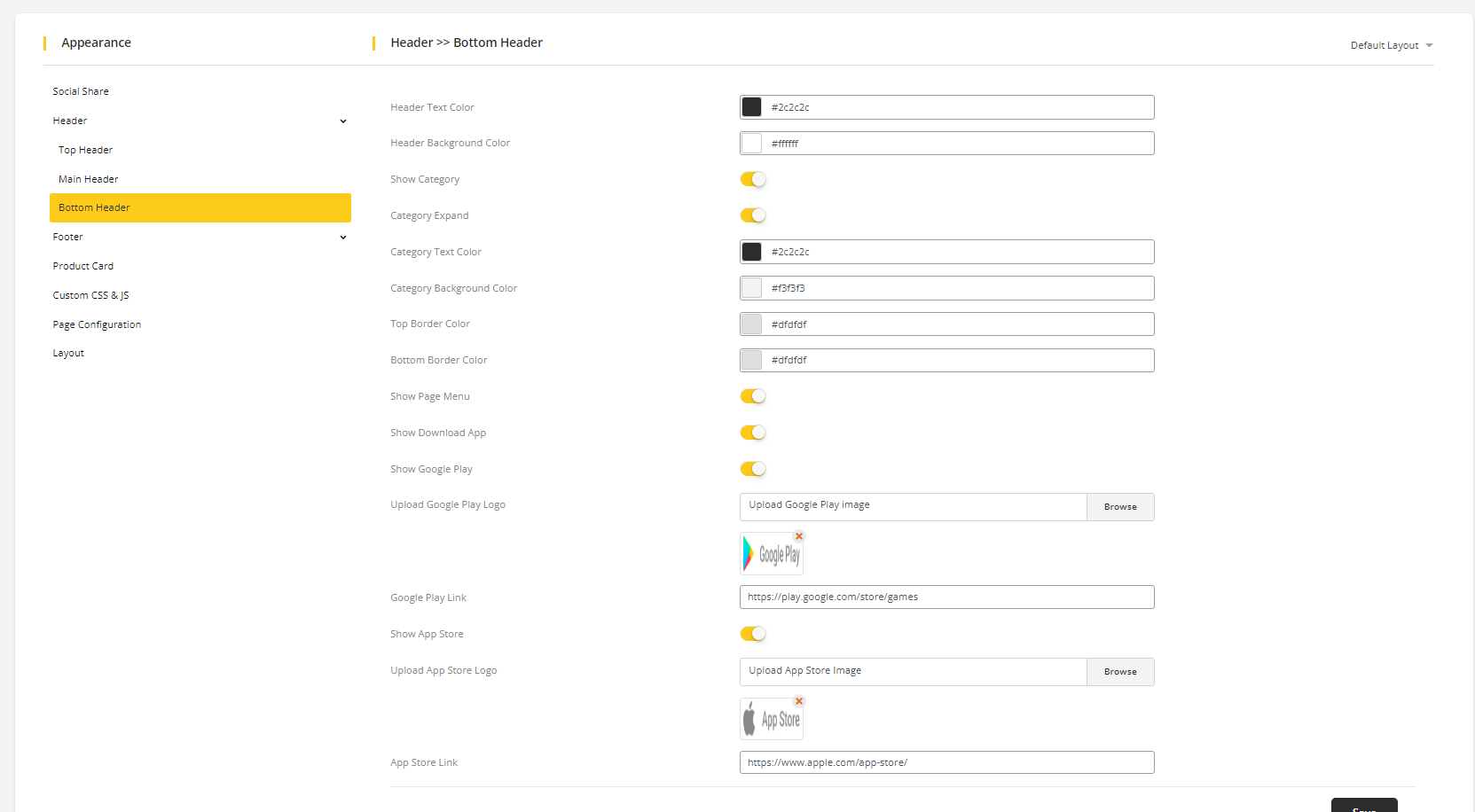 User tab of User exporting