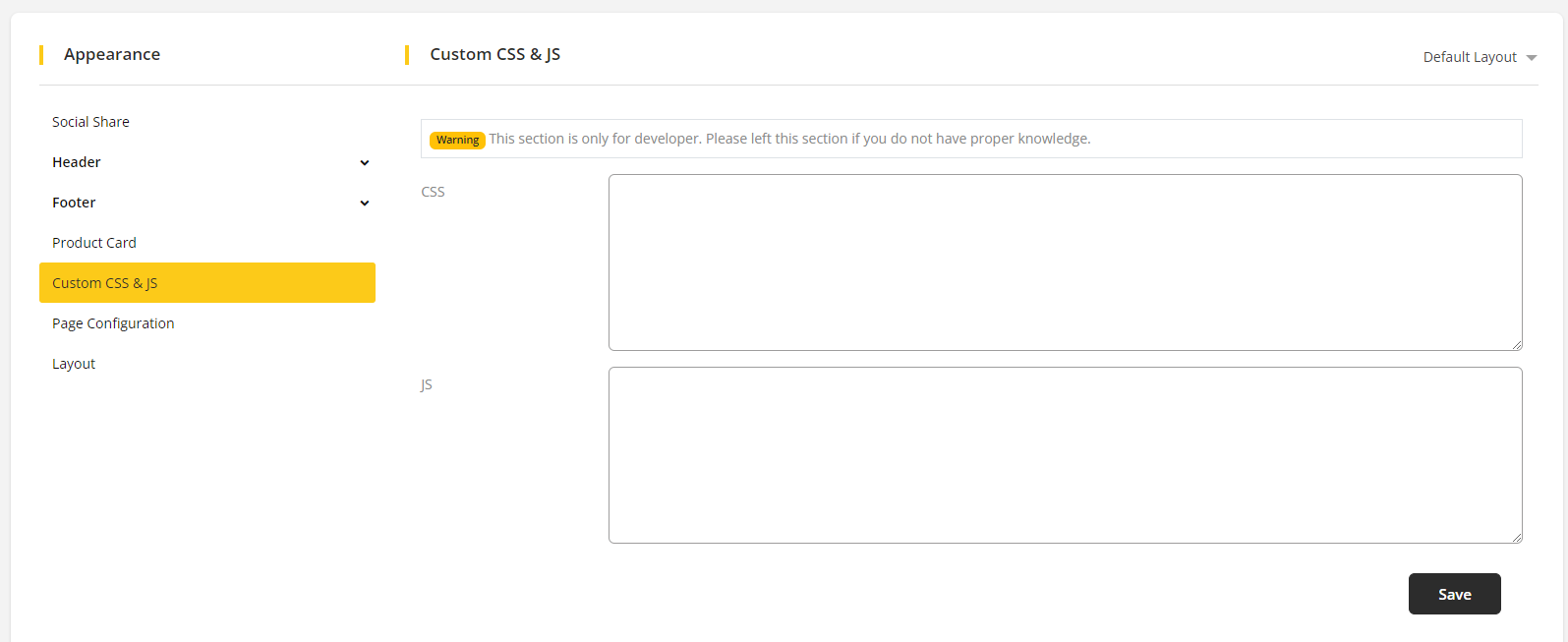 User tab of User exporting