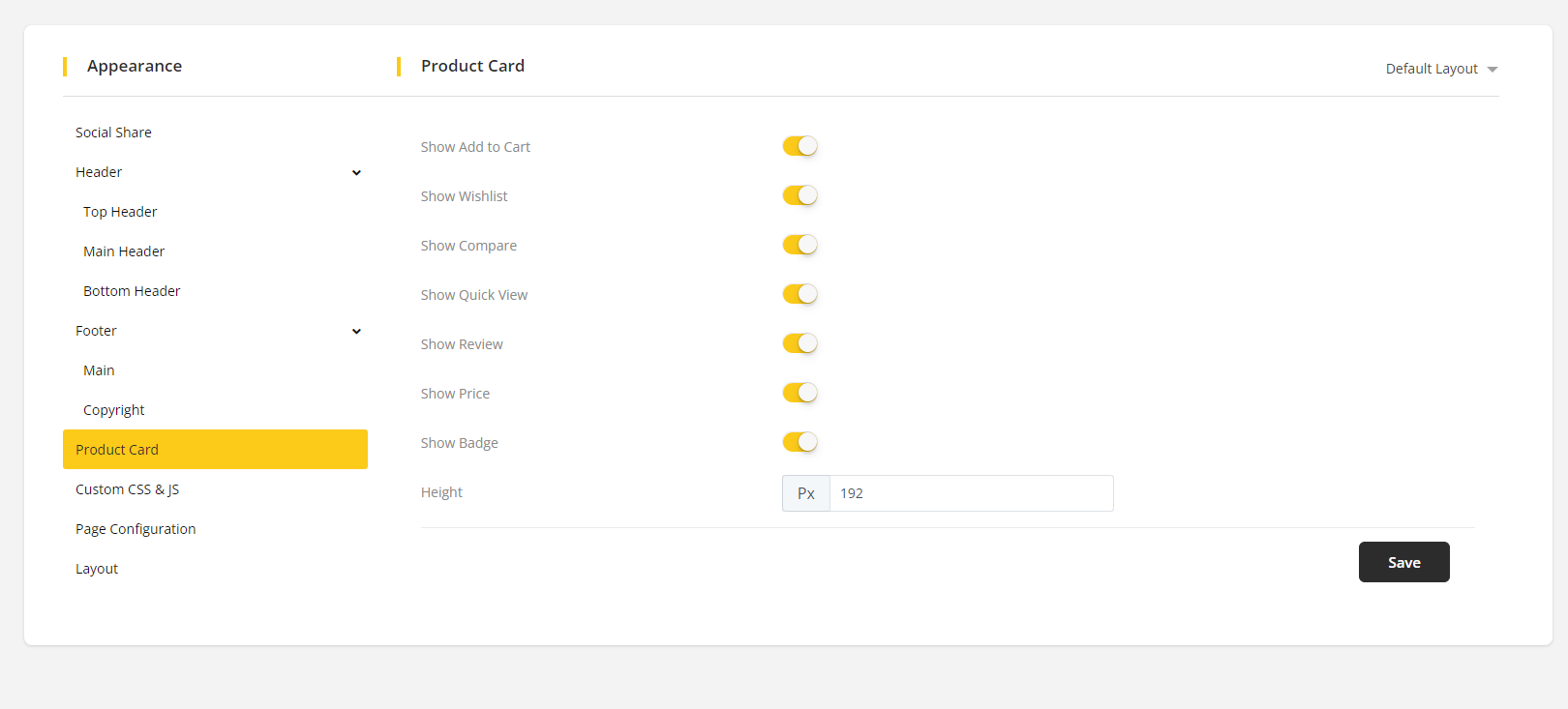 User tab of User exporting