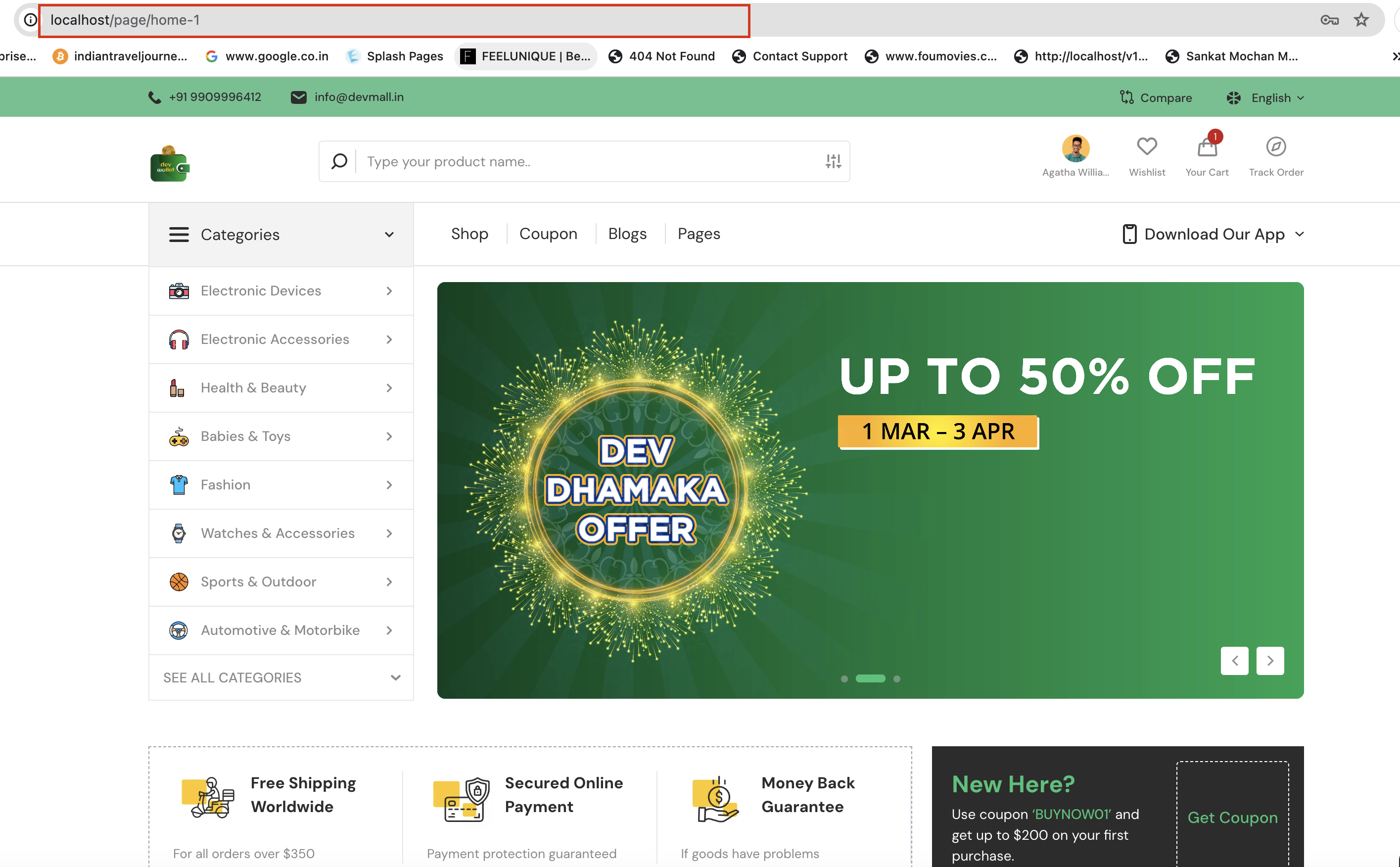 User tab of User exporting