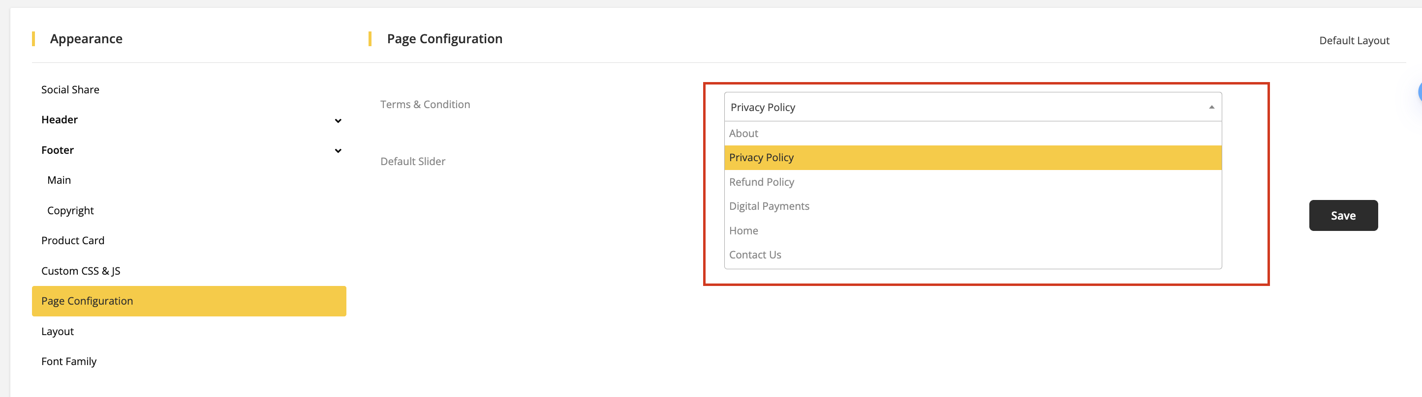 User tab of User exporting