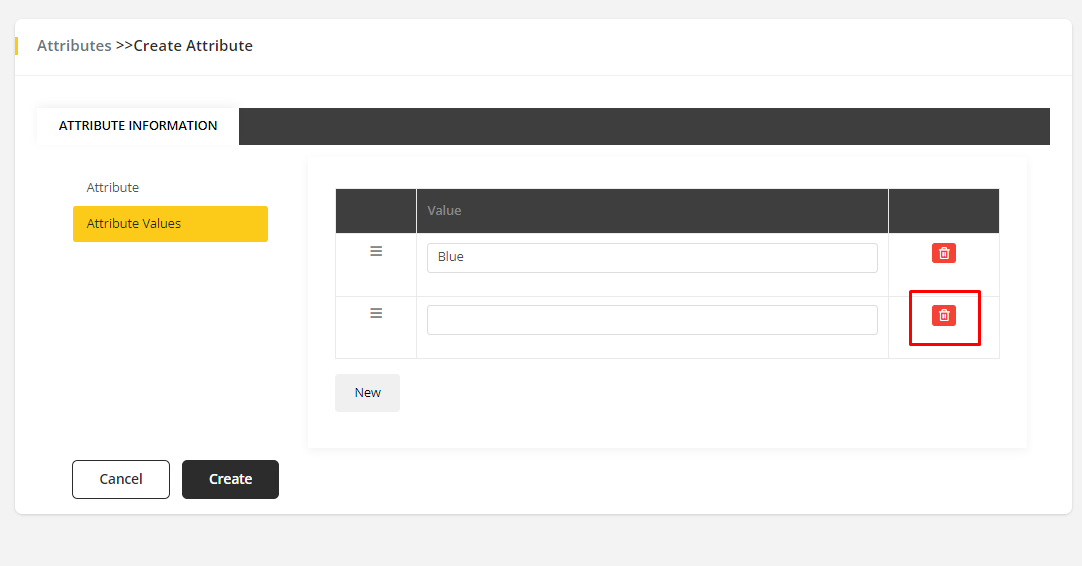 User tab of User exporting