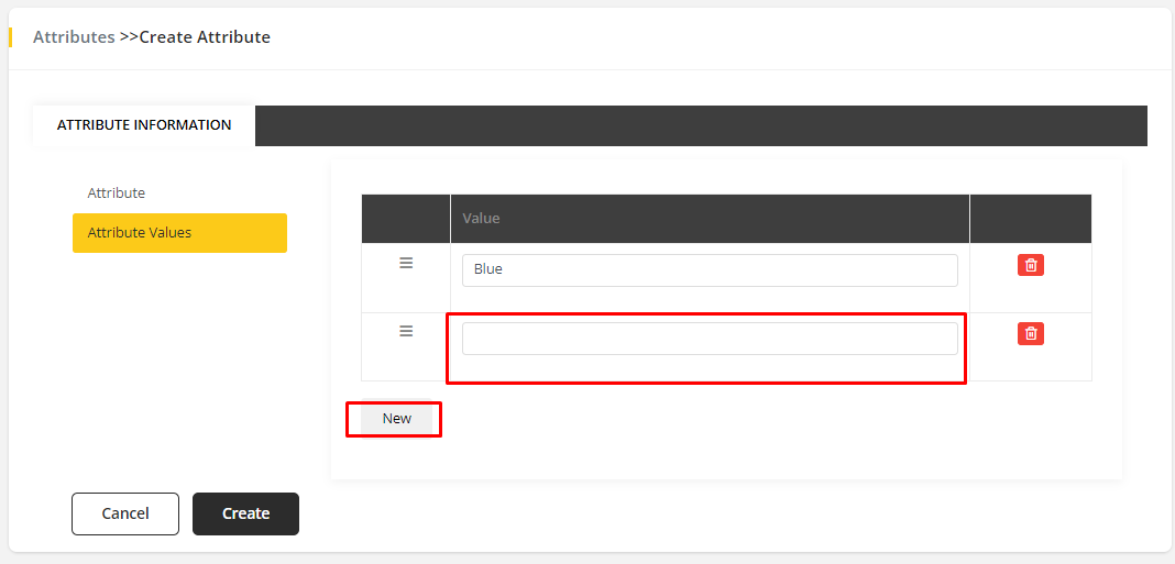 User tab of User exporting