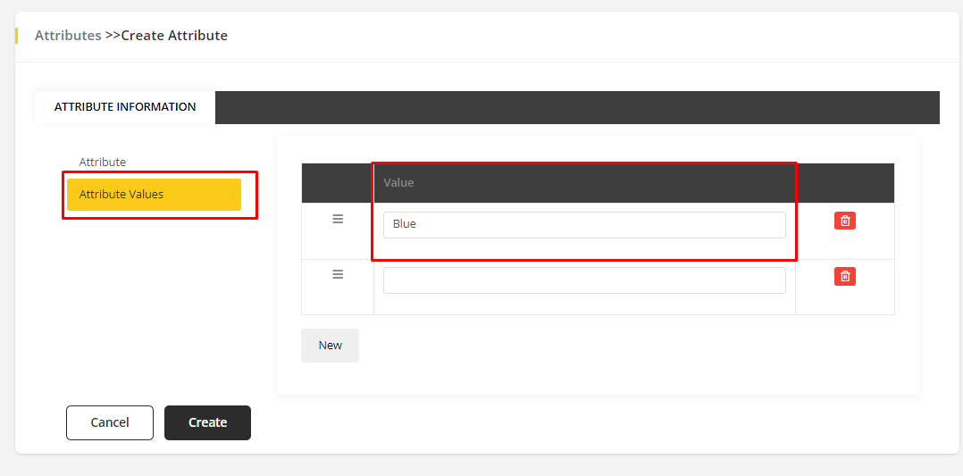User tab of User exporting