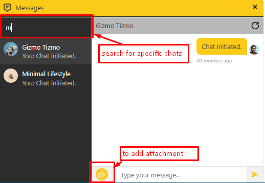 User tab of User exporting
