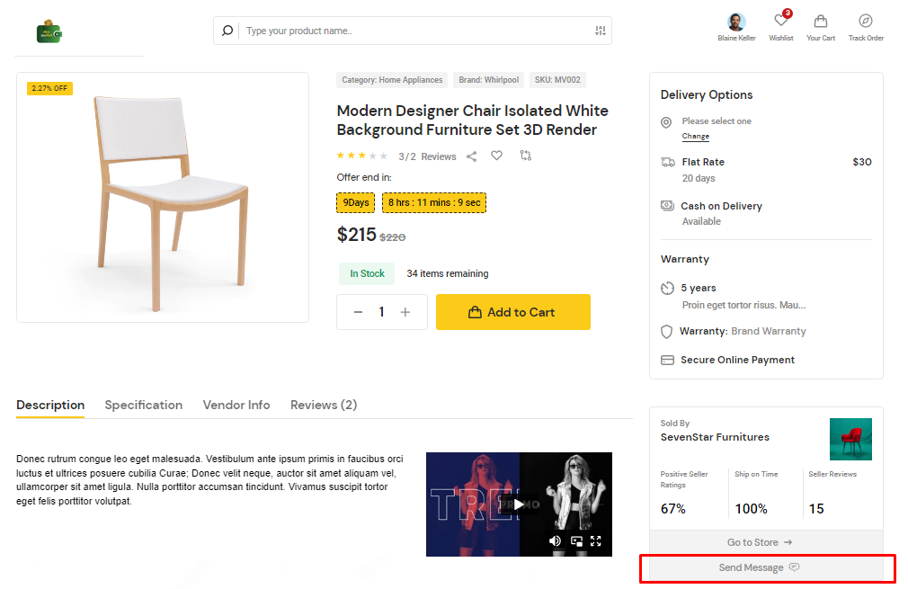 User tab of User exporting