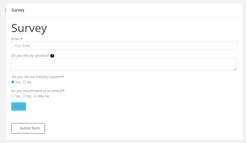 User tab of User exporting
