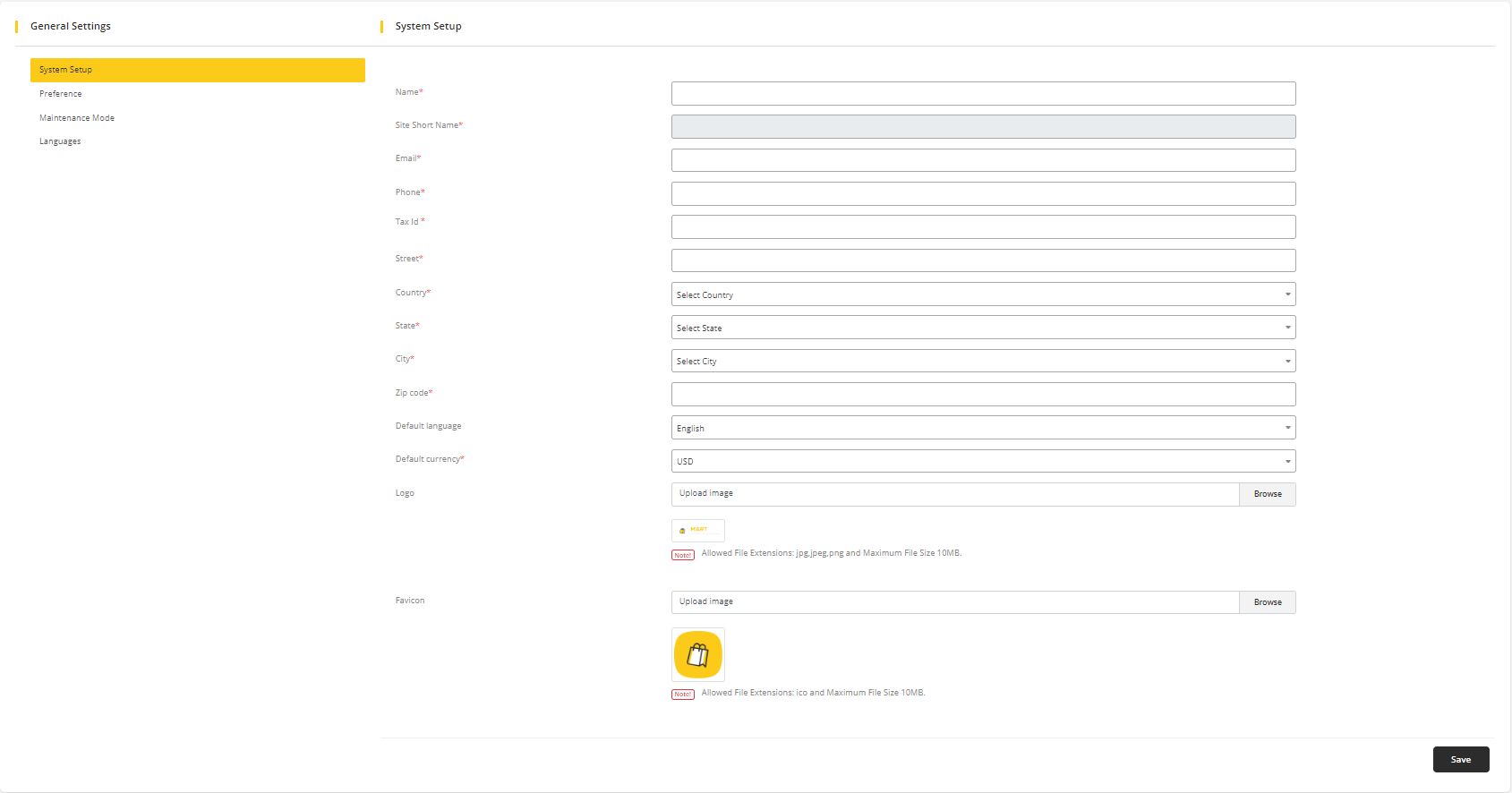 User tab of User exporting
