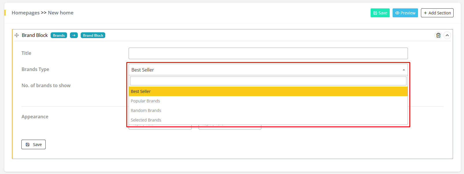 User tab of User exporting