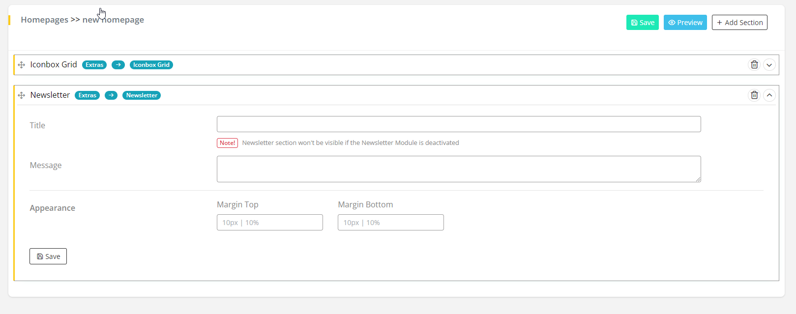 User tab of User exporting