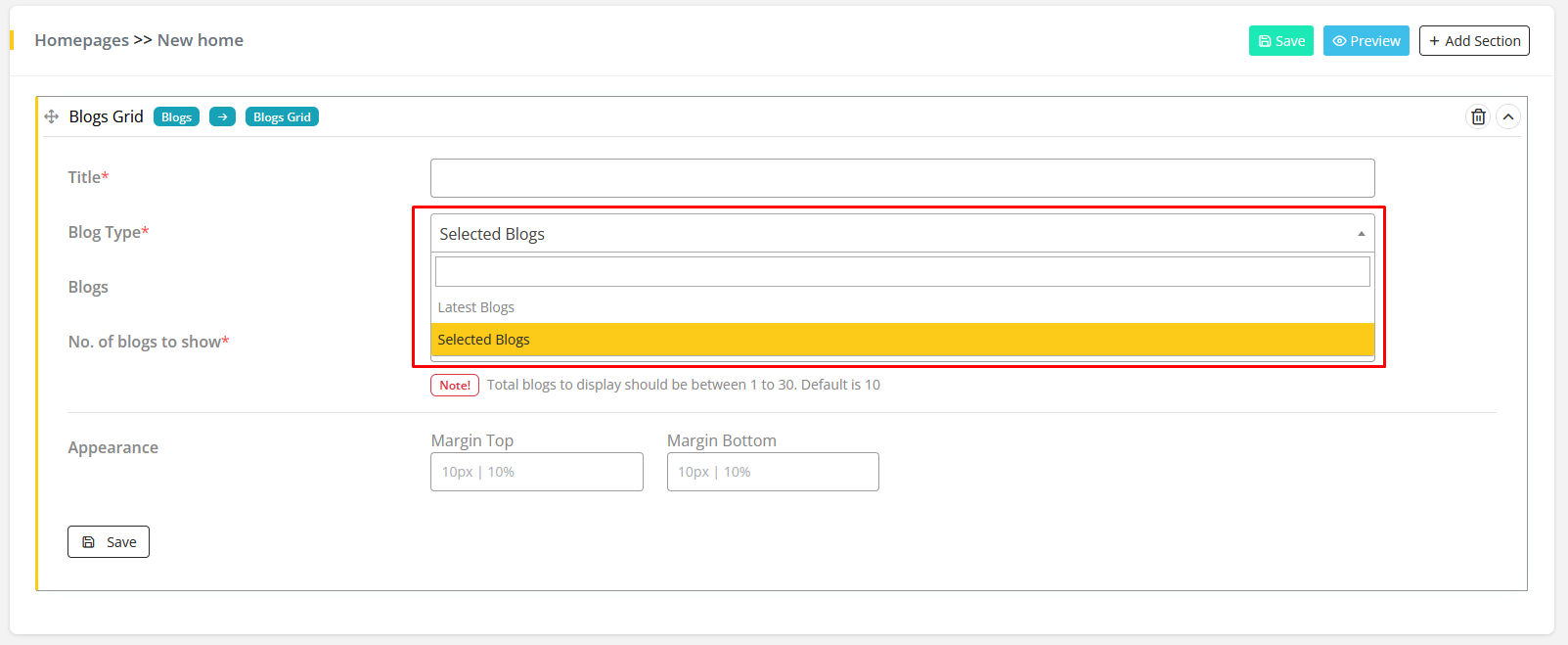 User tab of User exporting