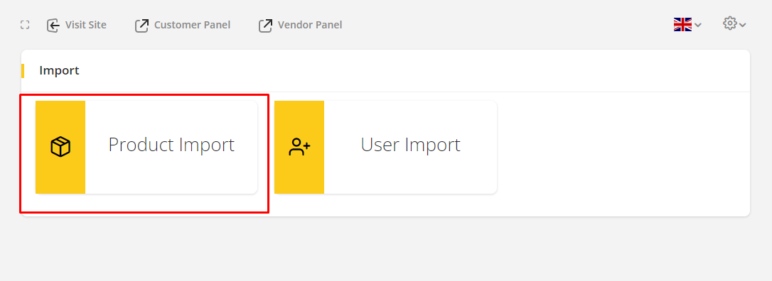 User tab of User exporting