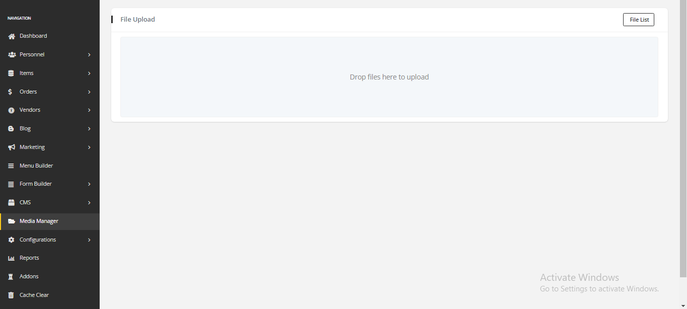 User tab of User exporting