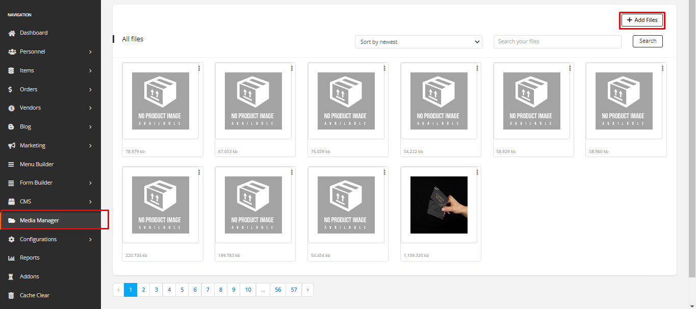 User tab of User exporting
