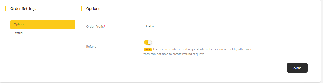 User tab of User exporting