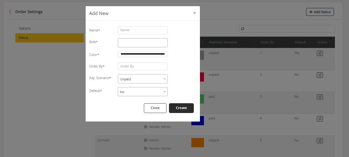 User tab of User exporting
