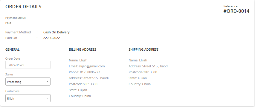 User tab of User exporting