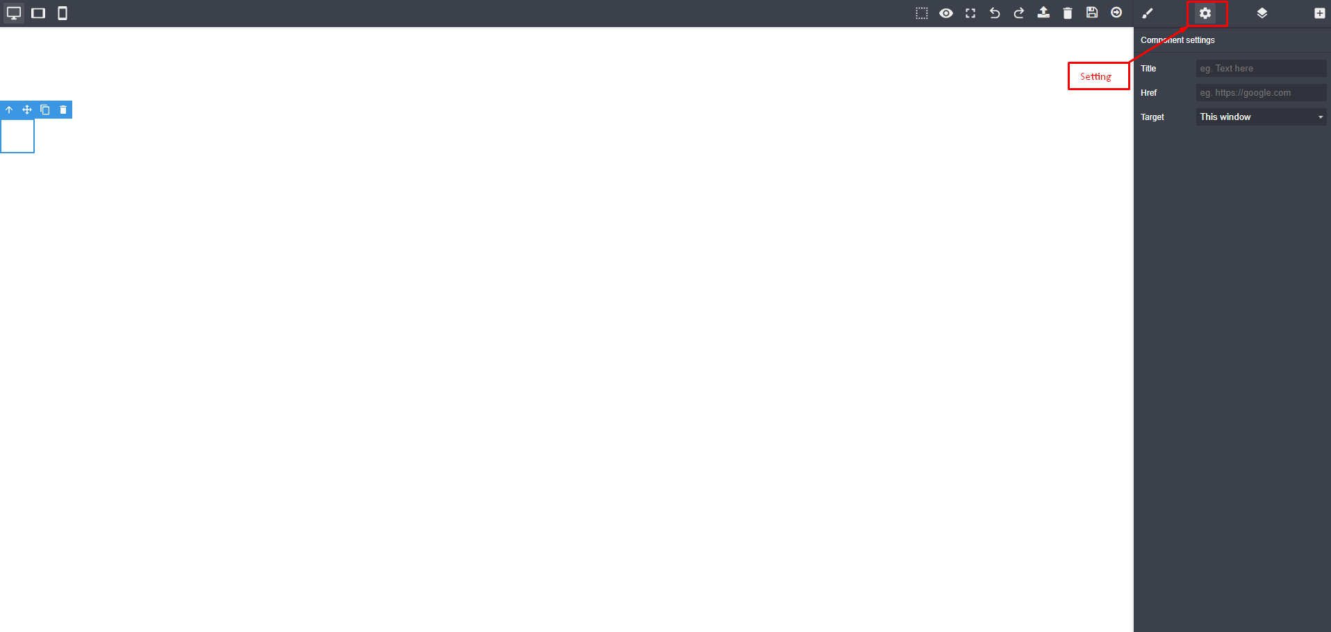 User tab of User exporting