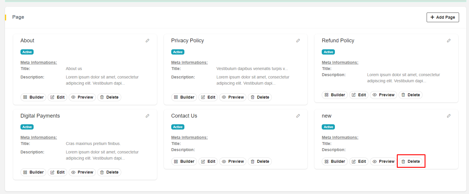 User tab of User exporting