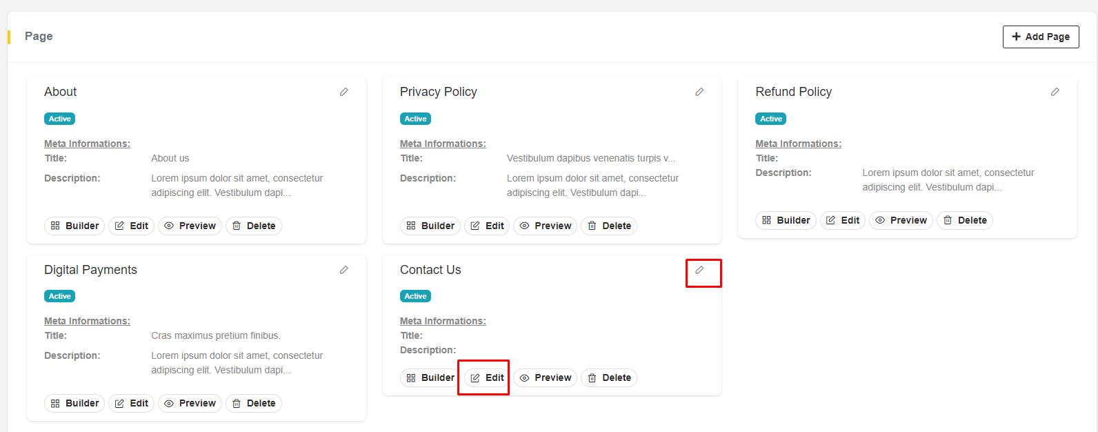 User tab of User exporting