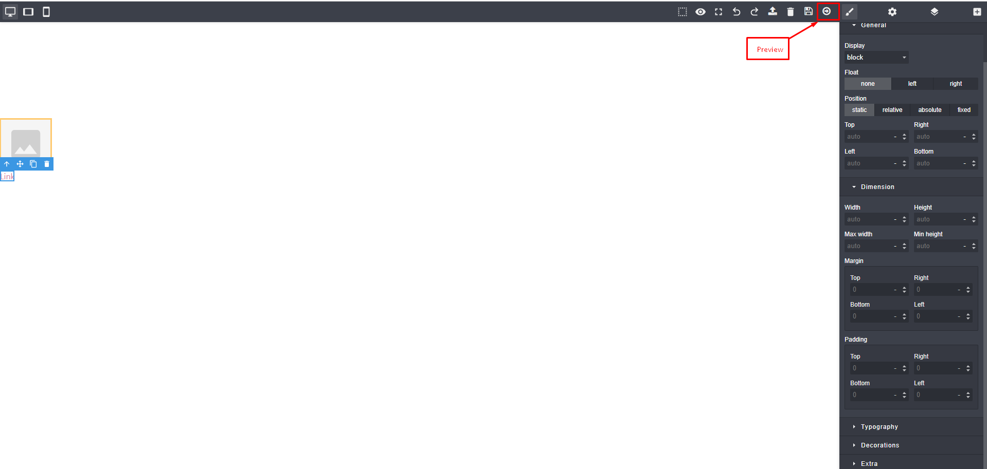 User tab of User exporting