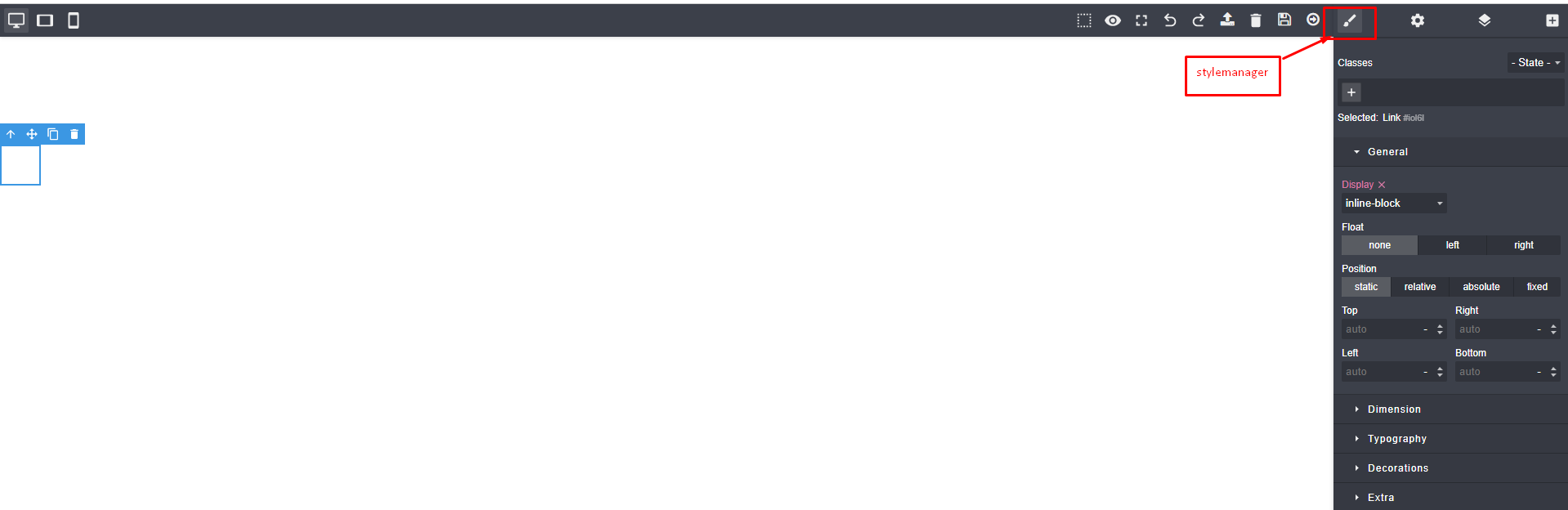 User tab of User exporting