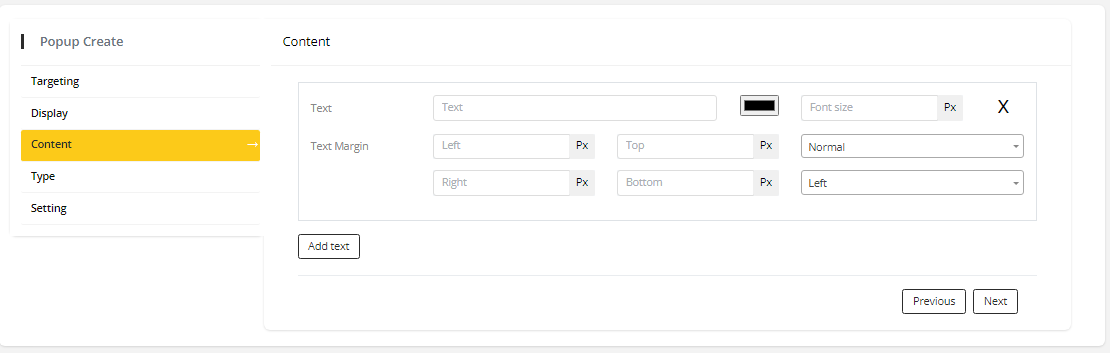User tab of User exporting