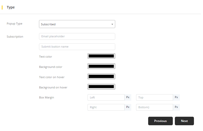 User tab of User exporting