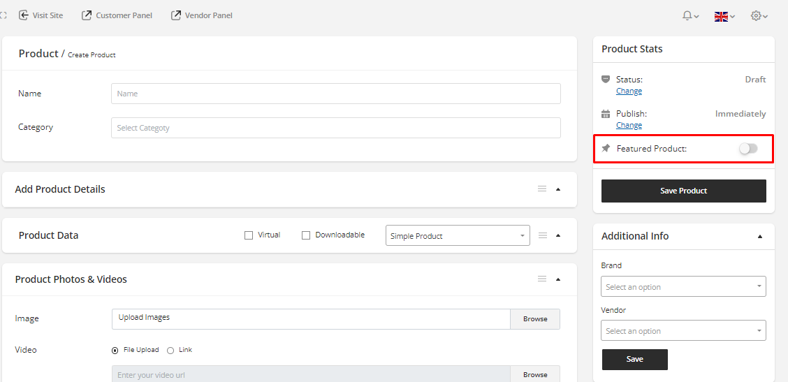 User tab of User exporting