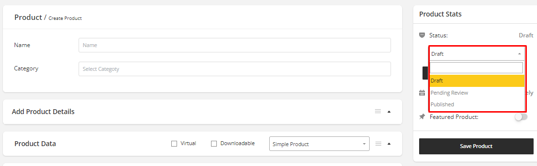 User tab of User exporting