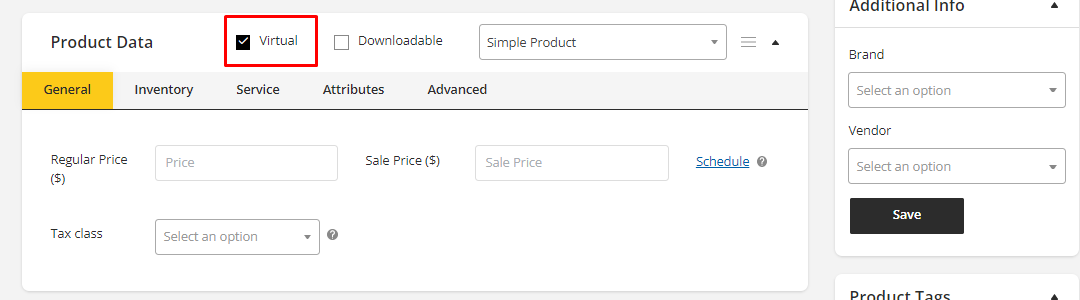 User tab of User exporting