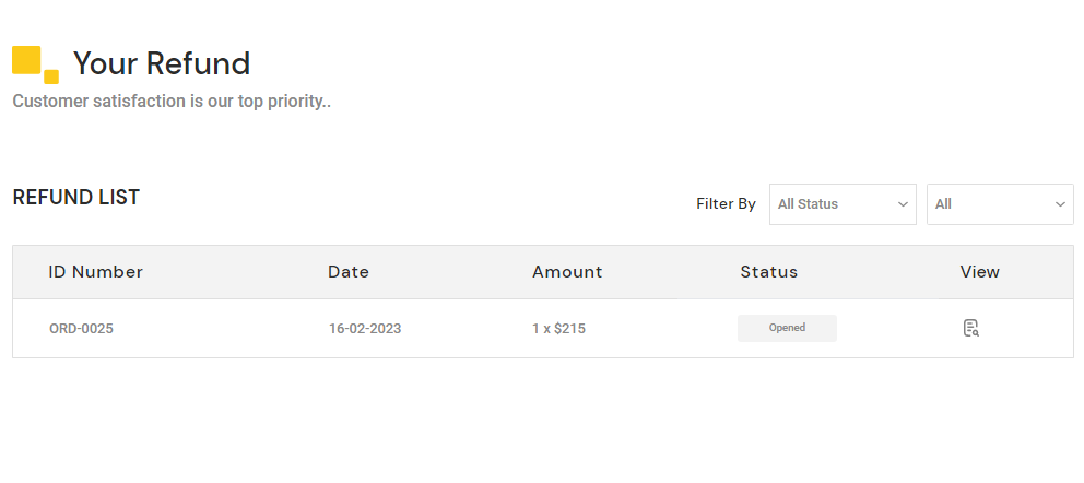 User tab of User exporting