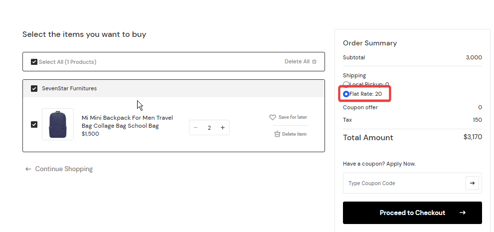 User tab of User exporting