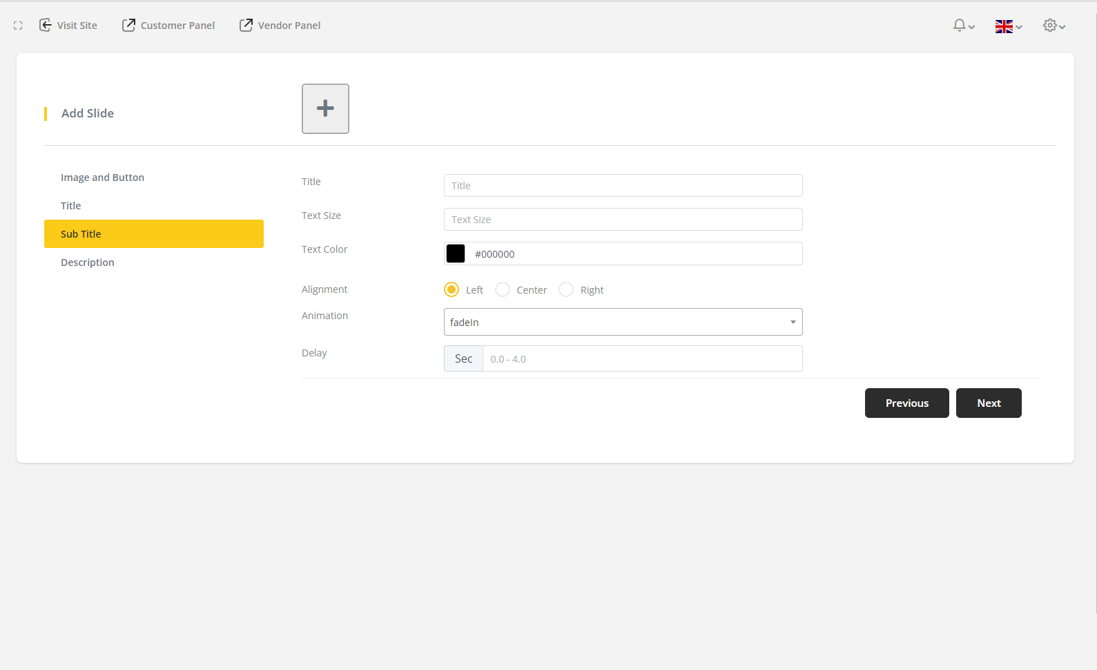 User tab of User exporting