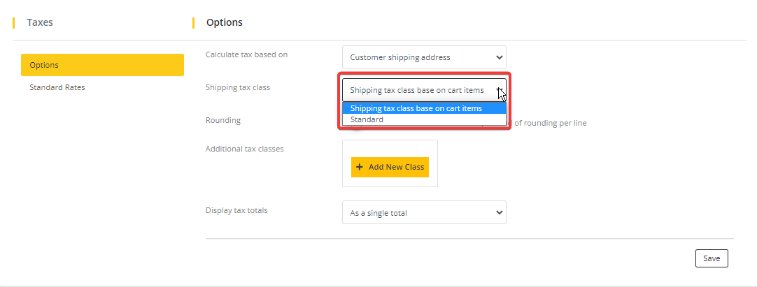 User tab of User exporting