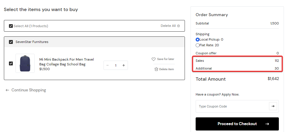 User tab of User exporting