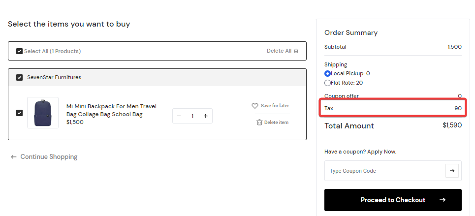 User tab of User exporting