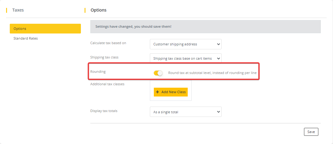 User tab of User exporting