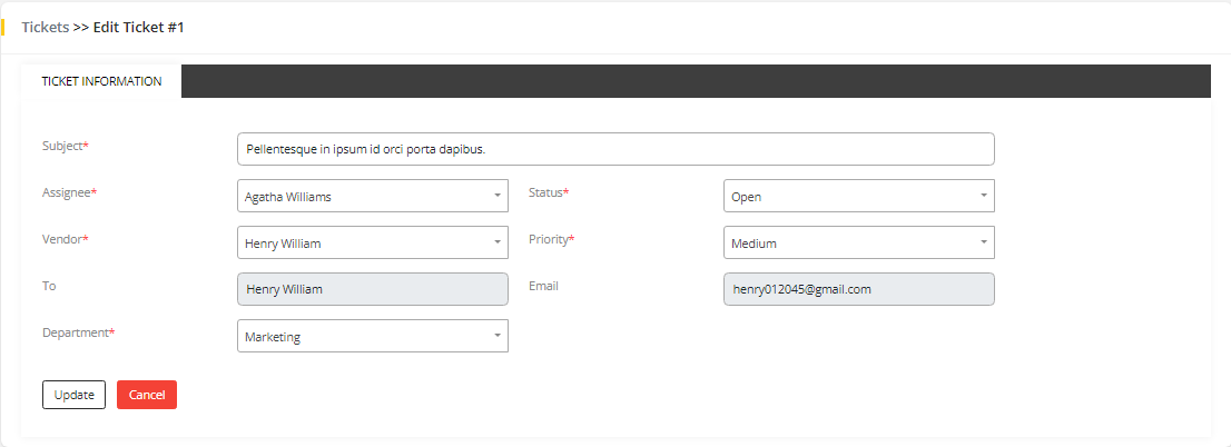 User tab of User exporting