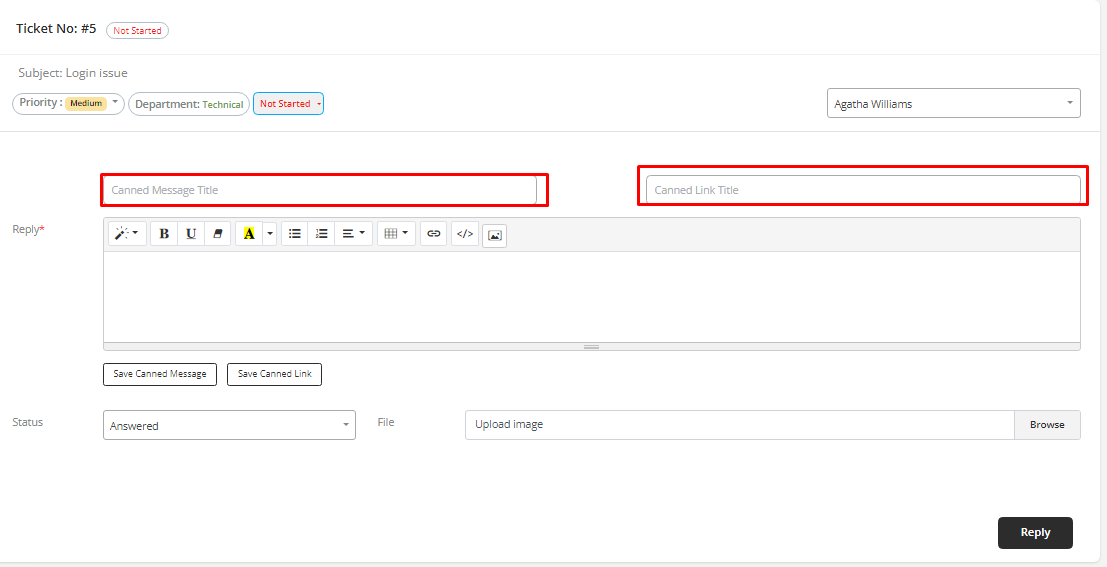 User tab of User exporting