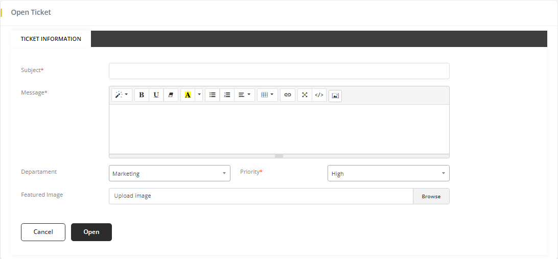 User tab of User exporting