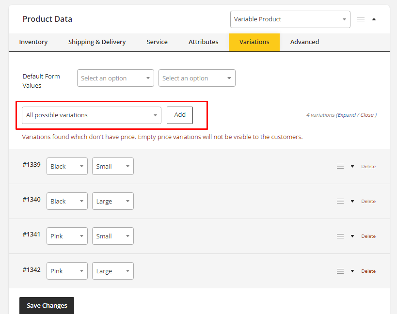 User tab of User exporting