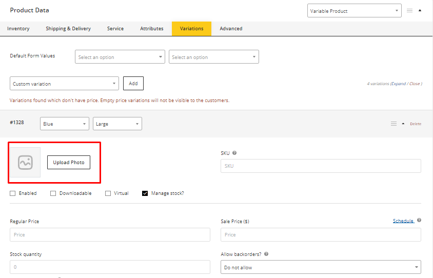User tab of User exporting