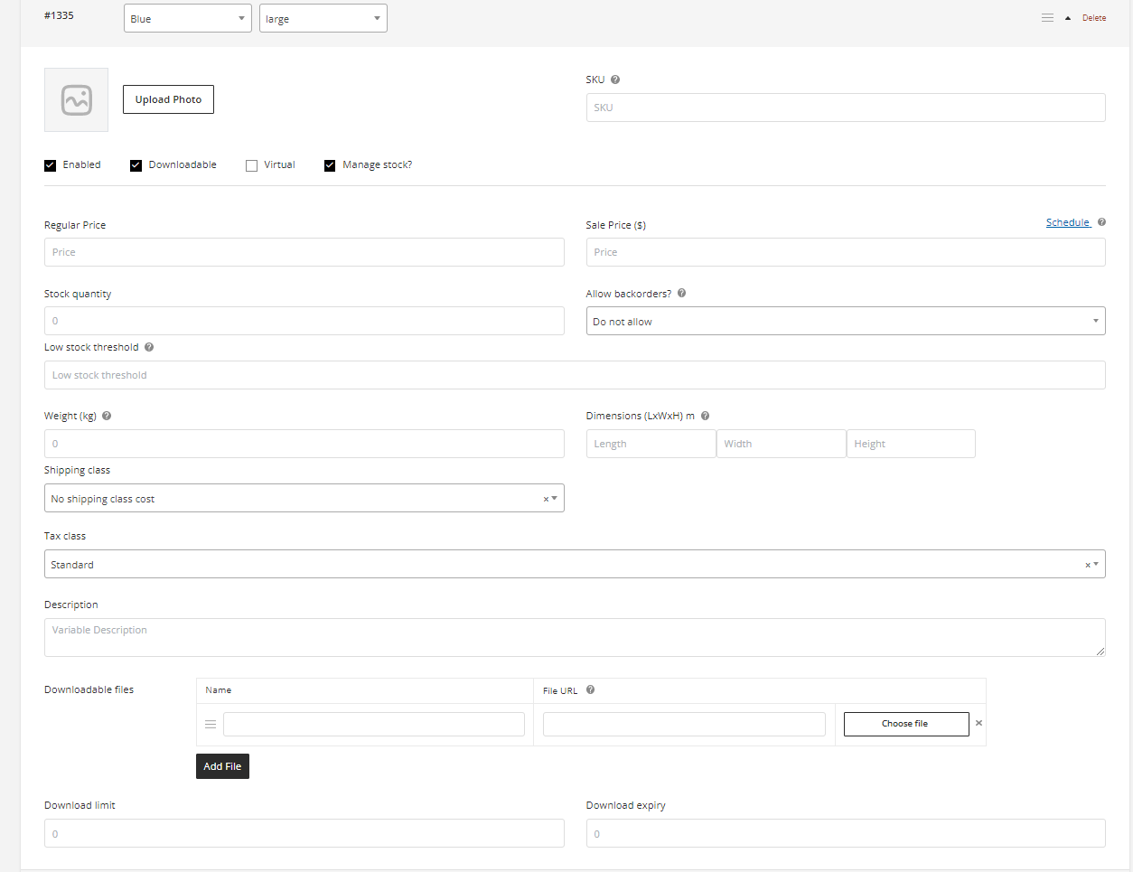 User tab of User exporting