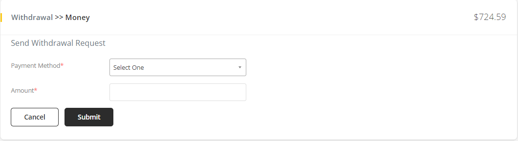 User tab of User exporting